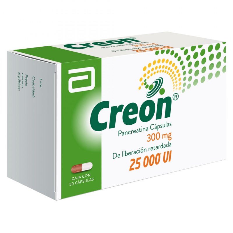 CREON 300 MG 25000 U C/50 CAPS