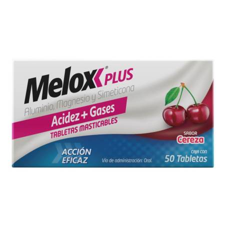 MELOX PLUS CEREZA C/50 TAB.