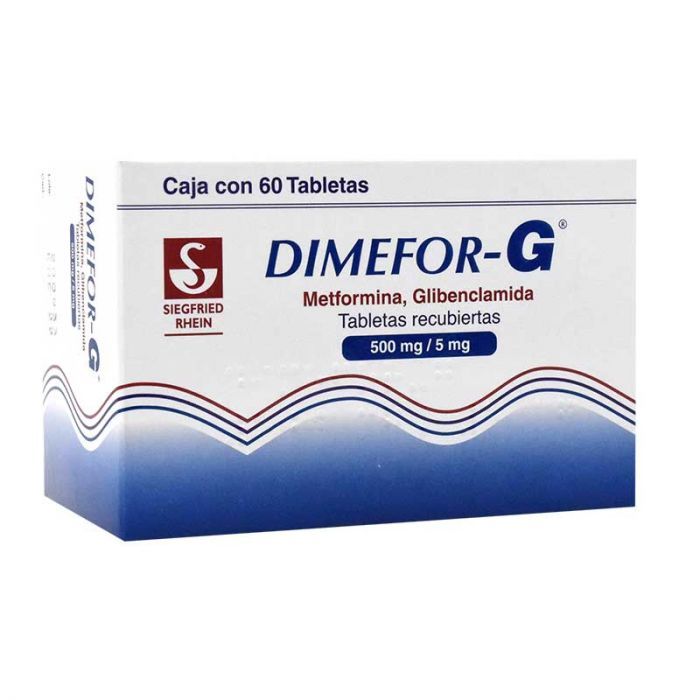 DIMEFOR G 500 MG/5 MG C/60 T