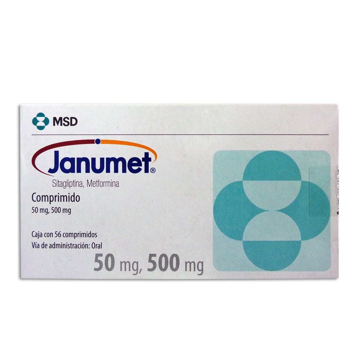 JANUMET 50 MG/500 MG C/56 COMP