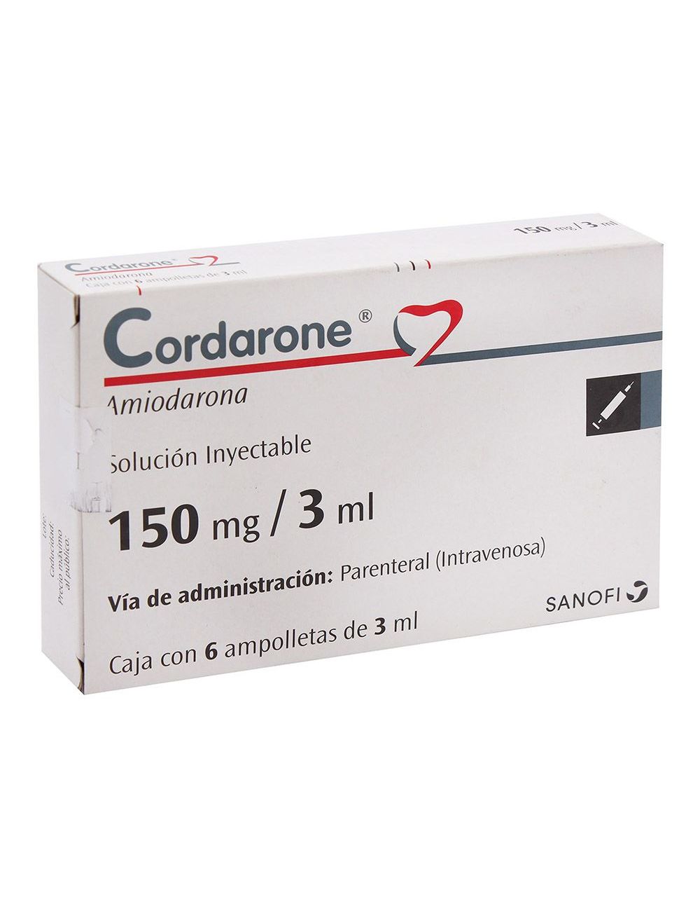 CORDARONE 150 MG/3 ML C/6 AMP