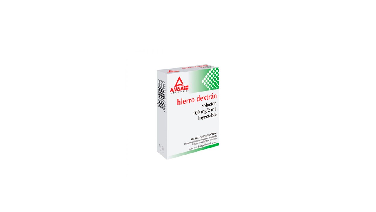 HIERRO DEXTRAN 100MG/2ML AMP C/3