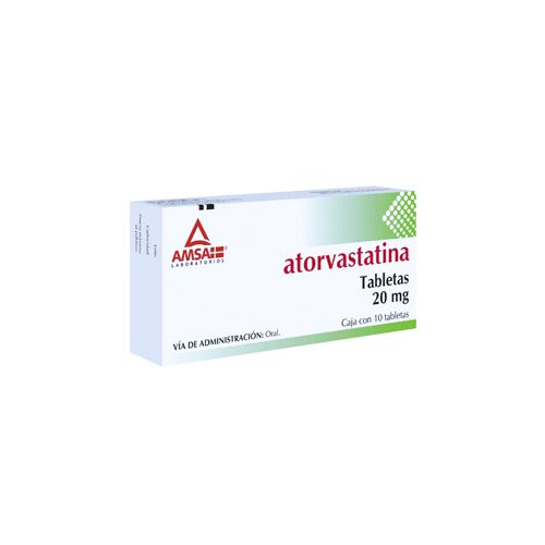 AMSA ATROVASTATINA C/10 T 20 MG