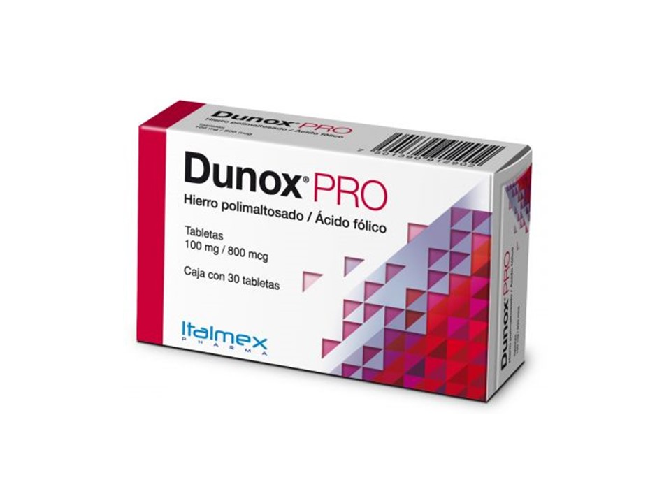 DUNOX PRO 100 MG/800 MCG C/30 T