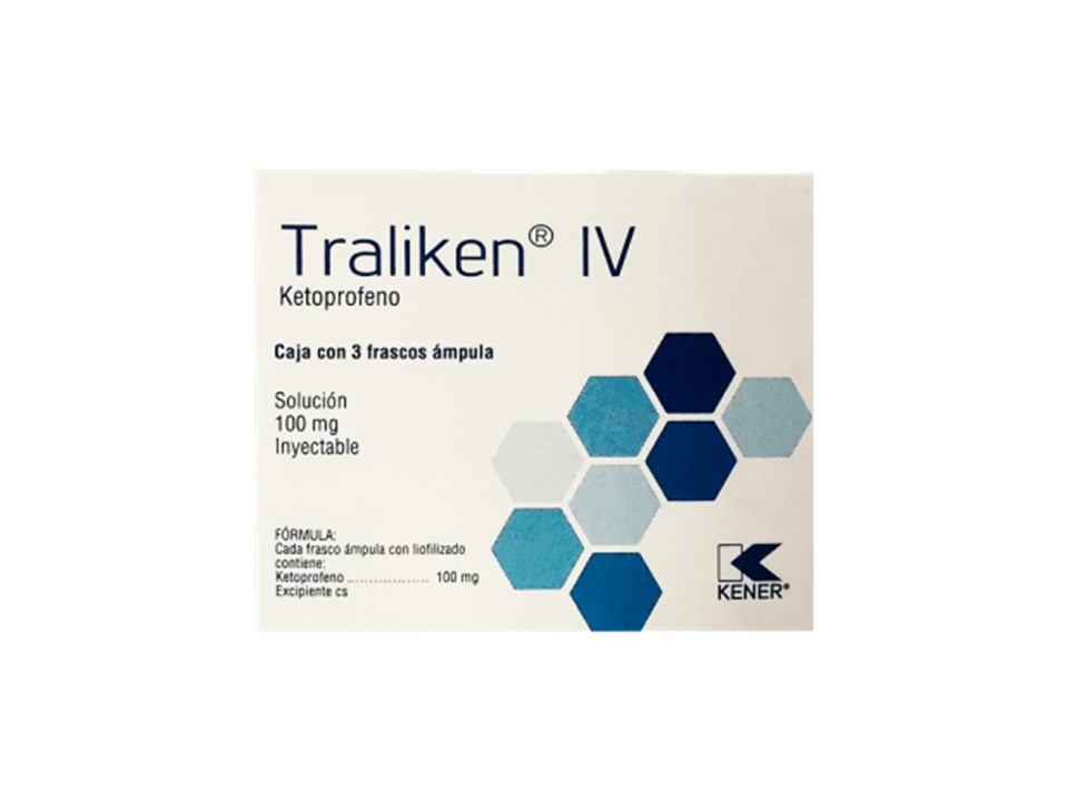 TRALIKEN IV 100 MG C/3 FCO AMP INY 