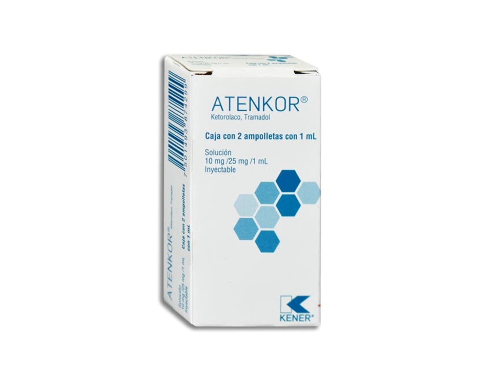 ATENKOR 10 MG/25 MG/1 ML  C/2 SOL INY AMP 