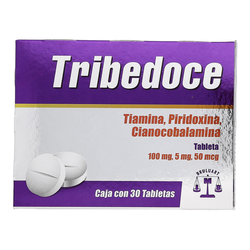 TRIBEDOCE 100 MG/5 MG/50 MCG C/30 T