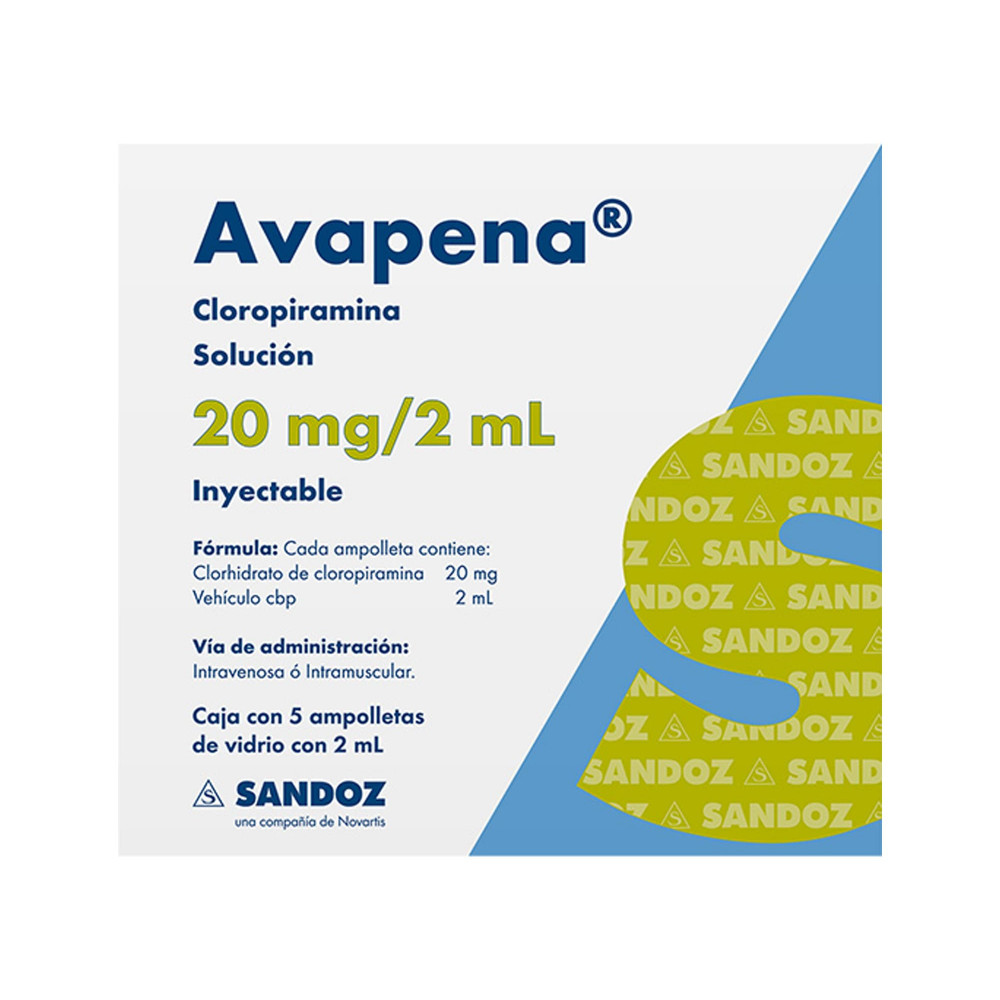 AVAPENA 20MG C/5 AMPS 2ML