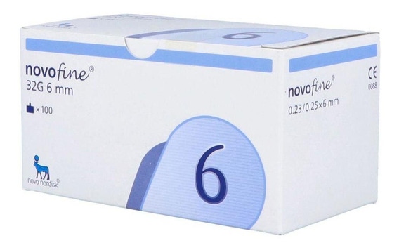 NOVOFINE AGUJAS 32 G 6 MM C/100