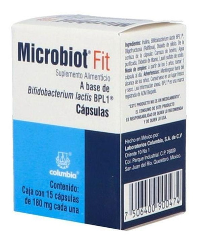 MICROBIOT FIT 180MG CON 15 CAPSULAS