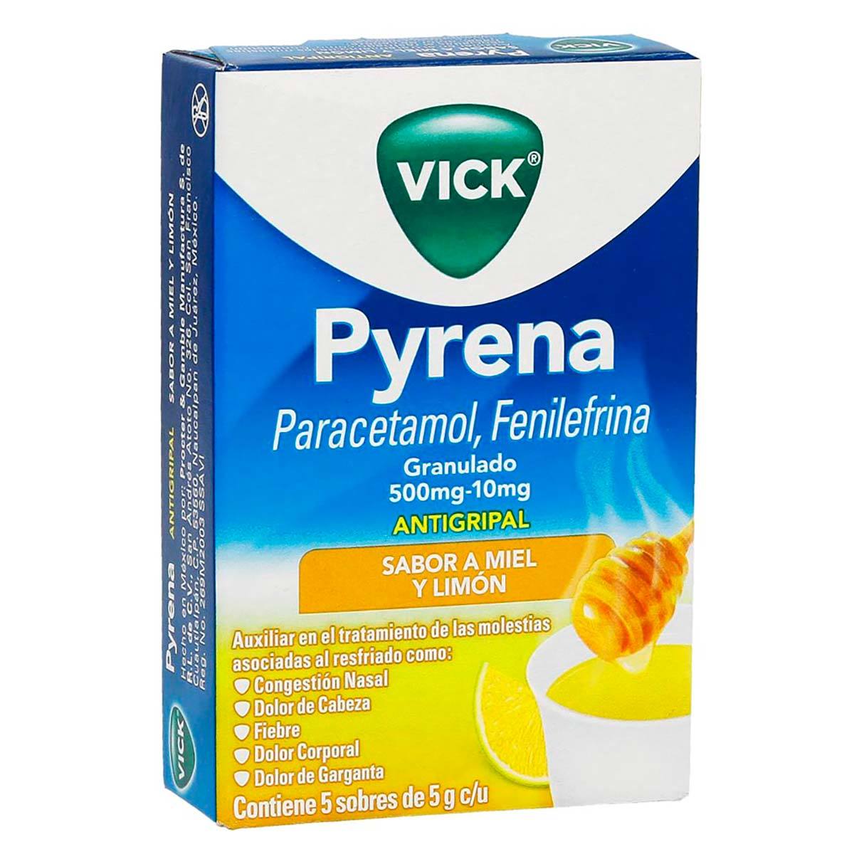 VICK PYRENA C/5 SOB MIEL Y LIMON