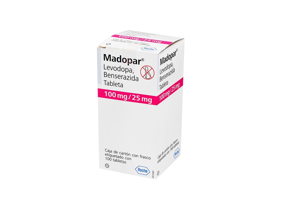 MADOPAR 100 MG/25 MG C/100 T