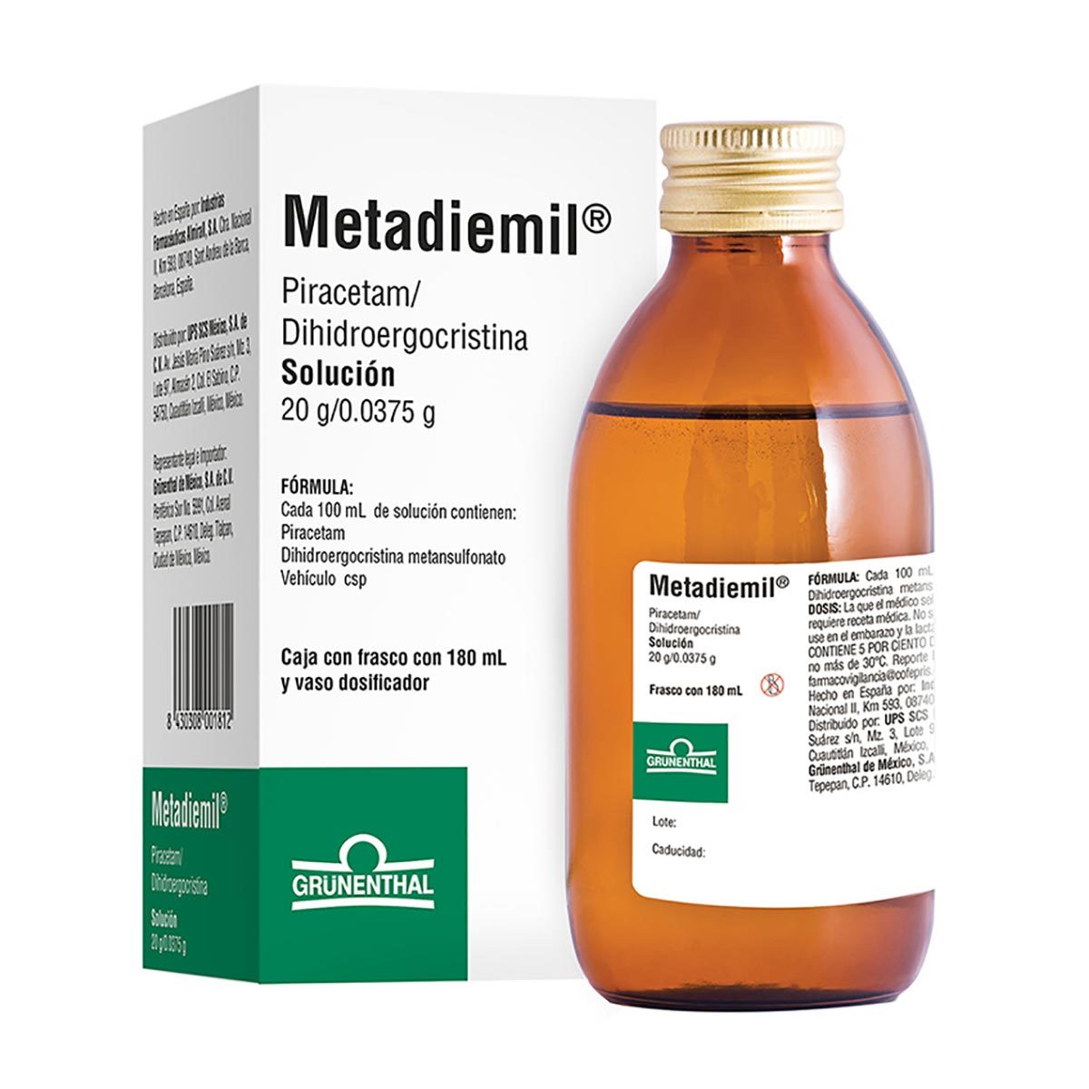 METADIEMIL 20 G/0.0375 G C/180 ML SOL